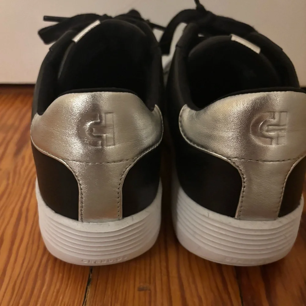 Cole Haan Black and Silver Casual Sneakers - Picture 2 of 4